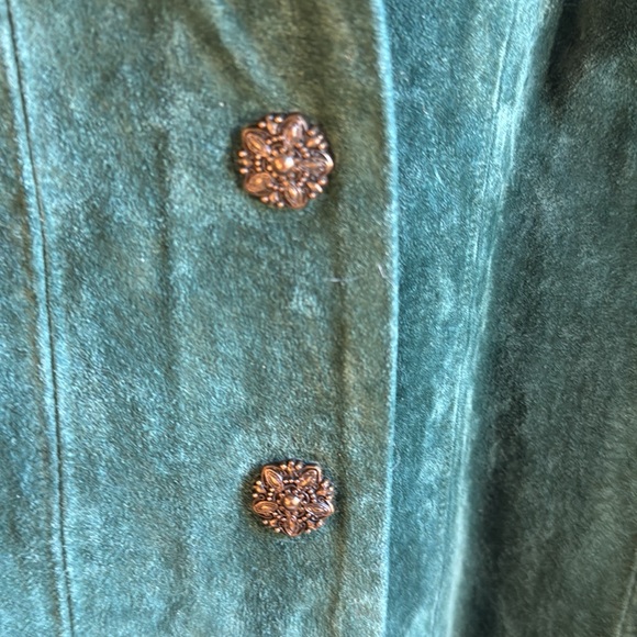 NWT Cold Water Creek 1X Green Suede Jacket - Picture 4 of 6